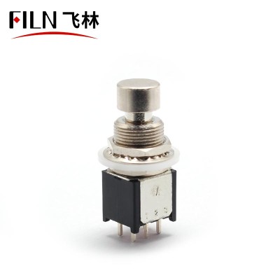 6pin 2PDT  Small Foot  Guitar PUSH BUTTON  Switch