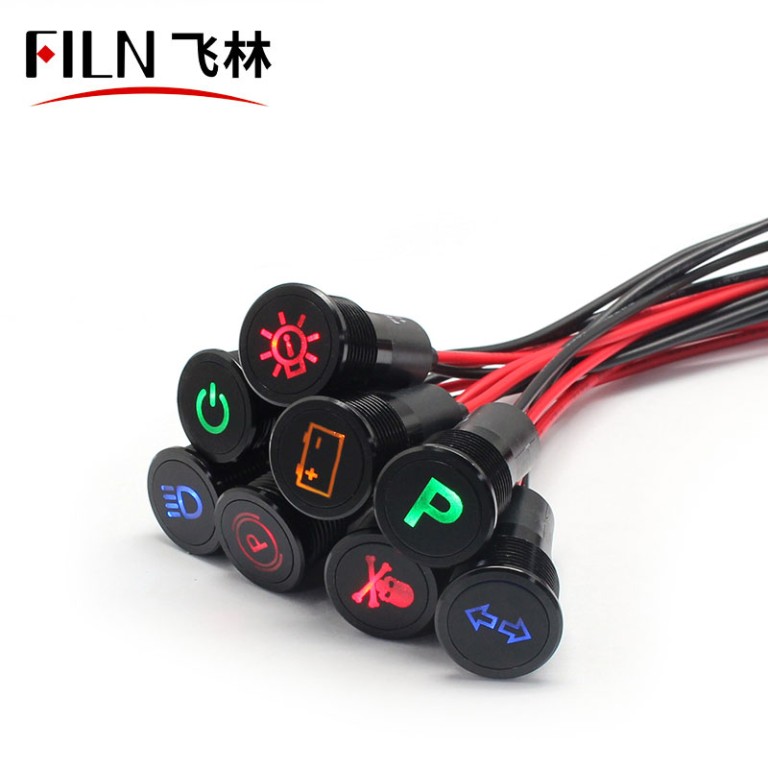 16mm IP67 Waterproof Indicator Lights With Wire