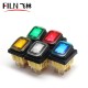 3 Way Rocker Switch 110V 15A Yellow LED ON OFF ON Momentary