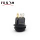 3 Way 12 Volt Red LED Round illuminated Red Power Switch
