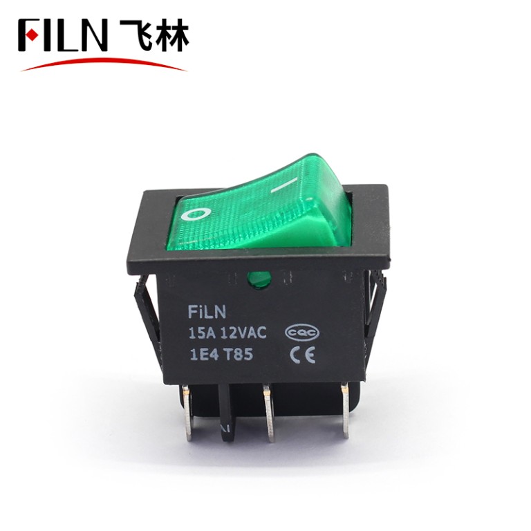 12 volt 2 way rocker switch Filn KCD4 On Off 15A 12 Volt 2 Way Rocker Switch