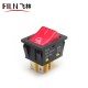 4 Pins 30A 250V Illuminated Red Rocker Switch