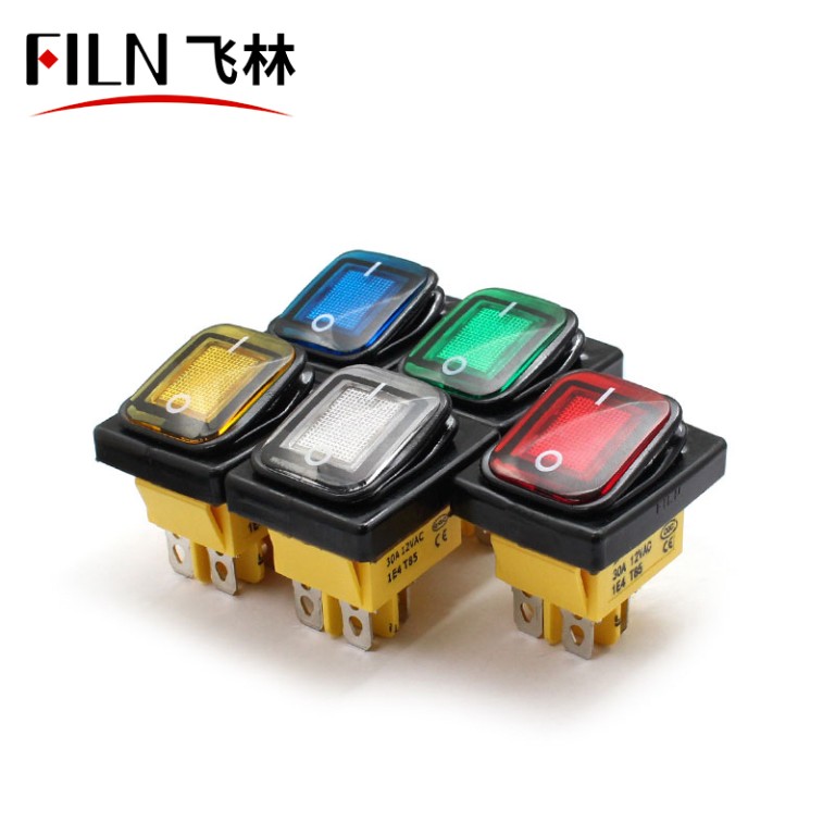 4 pin autozone rocker switch Filn 4 Pins 30A 12V Momentary Autozone Rocker Switch