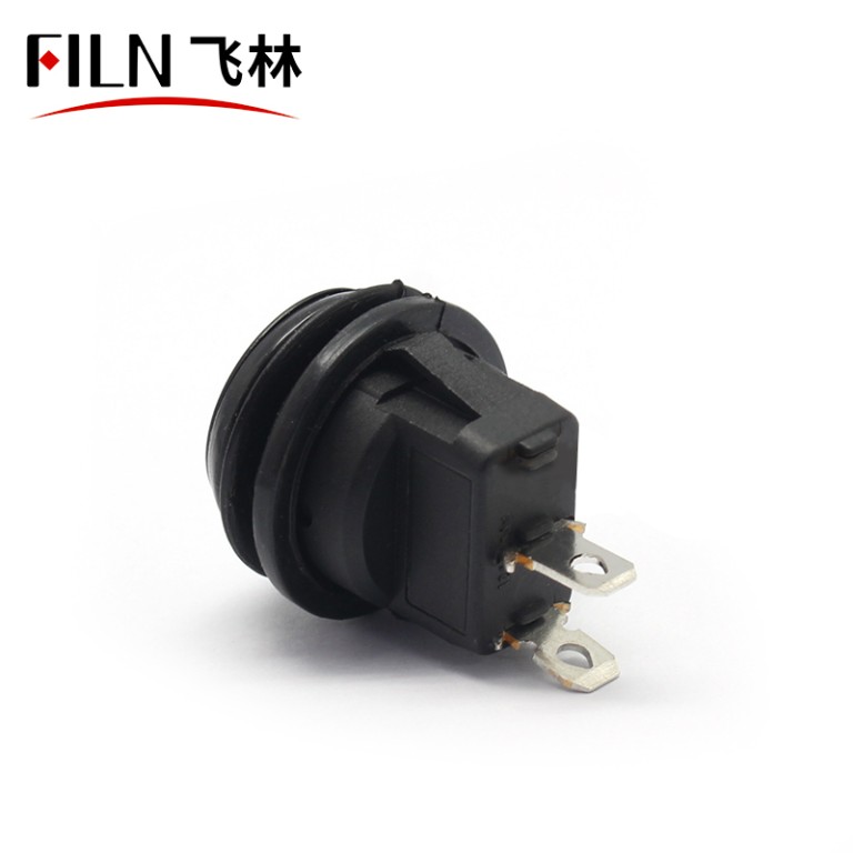 2PIN KCD1 ON OFF IP67 Nero 5A 250V Interruttore a bilanciere rotondo per auto