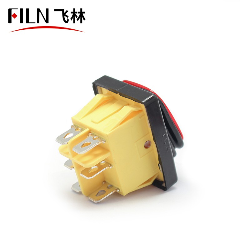 3 way rocker switch 110v 15A YELLOW LED ON OFF ON momentary 3 Way Rocker Switch 110V 15A Yellow LED ON OFF ON Momentary
