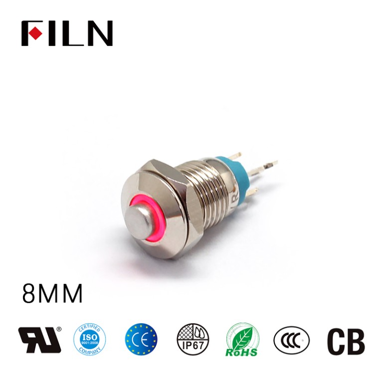 best marine push button switch 8MM Small Push Button Switch Momentary Switch With Light