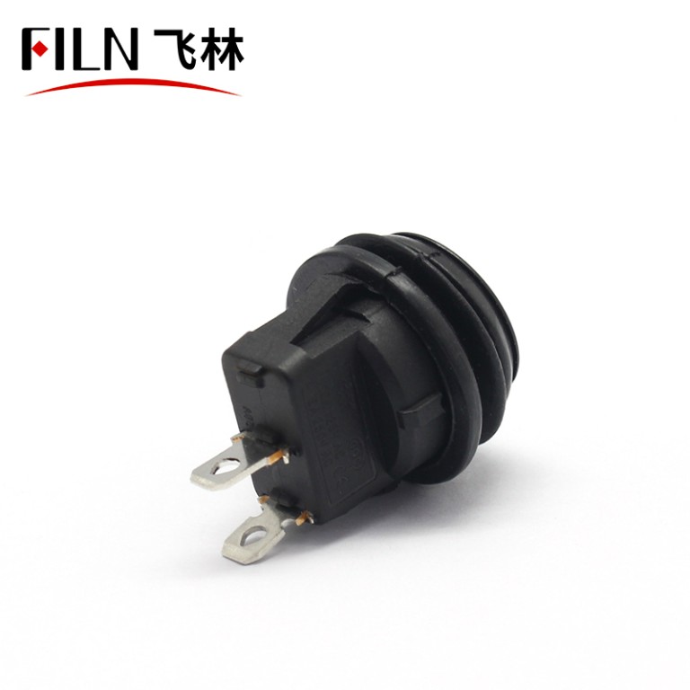 2PIN KCD1 ON OFF IP67 Черный 5A 250V Автомобильный круглый кулисный переключатель