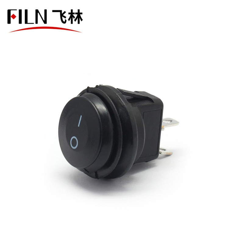 KCD1 ON OFF IP67 Balck 5A 250V Car Round Rocker Switch 2PIN KCD1 ON OFF IP67 Black 5A 250V Car Round Rocker Switch