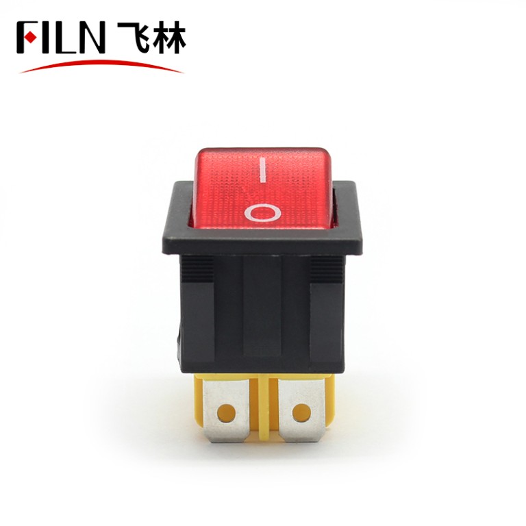 250V UL Red LED Light Electric Welding Machine Boat Rocker Switch 4 Pins 30A 250V Illuminated Red Rocker Switch