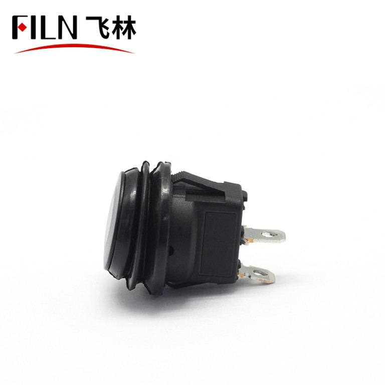 2PIN KCD1 ON OFF IP67 Balck Car Round Rocker Switch 2PIN KCD1 ON OFF IP67 Black 5A 250V Car Round Rocker Switch