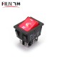 6 Pins 120V 15A Red LED Momentary On Off On Rocker Switch