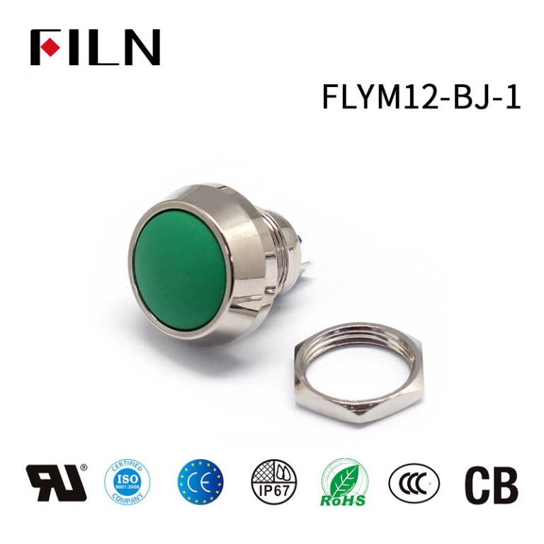 rafi online FILN 12MM Momentary Metal round Push Button Switch
