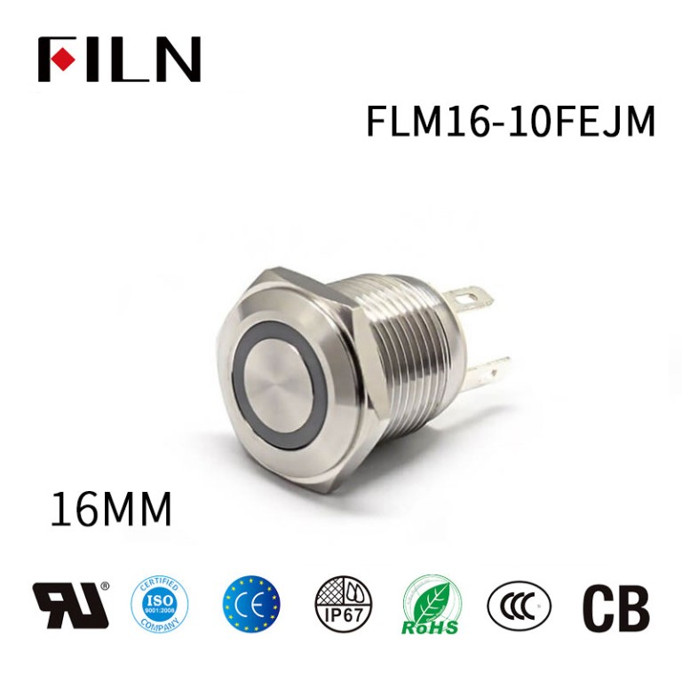 waterproof button cover 16MM 4PIN 12V 10A Waterproof Push Button Switch