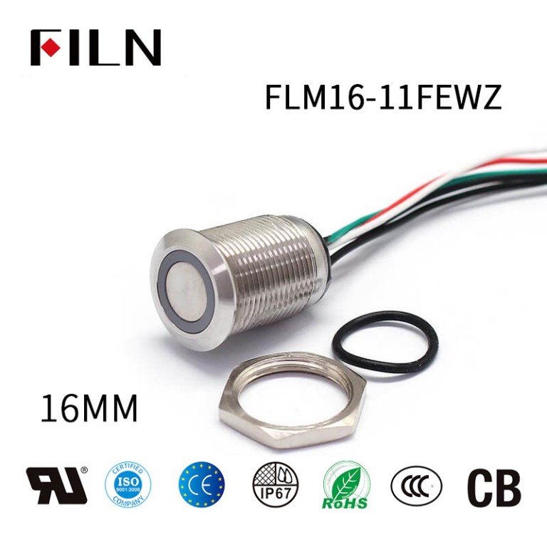 120V-push-button-switch 16MM 3 Colors 120V Metal 10 amp Push Button Switch