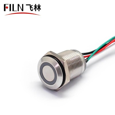 16MM 3 Colors 120V Metal 10 amp Push Button Switch