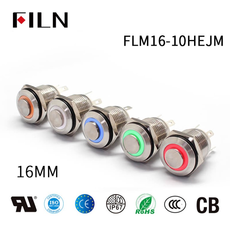 12V-momentary-push-button-switch 16MM Momentary Push Button Switch 4 Pin Waterproof 12V