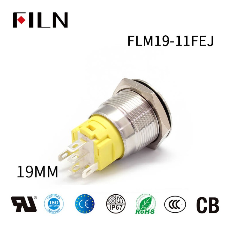 19MM-Push-Button-Switch 19MM LED Normally Closed Momentary Switch