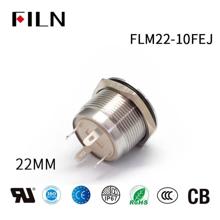 4 pin momentary switch 22MM 220 VAC Switch Button 4pin 10A Blue Push Button Switch