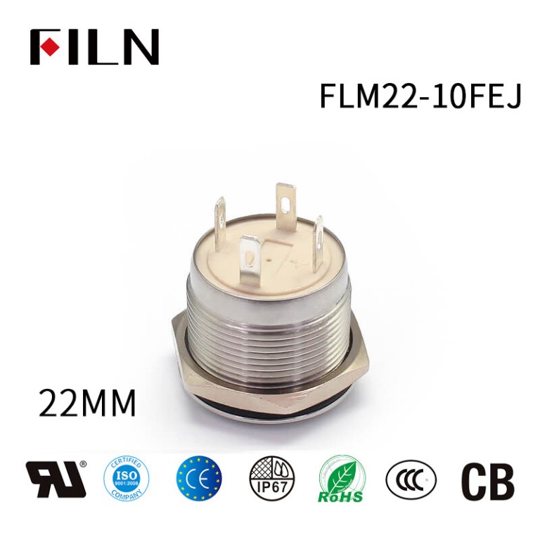 4 pin push button switch connection 22MM 220 VAC Switch Button 4pin 10A Blue Push Button Switch