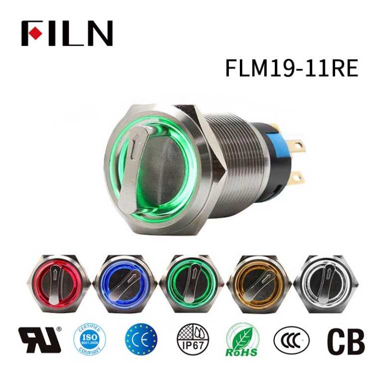 4 way push button switch Metal Rotary Switch-3 Way Push Button Switch Latching Illuminated