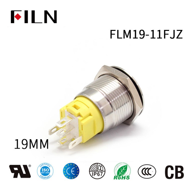 push button on/off switch 240v Three Categories of ON OFF Switch: Switch Push Button ON OFF 19MM 5PIN Metal