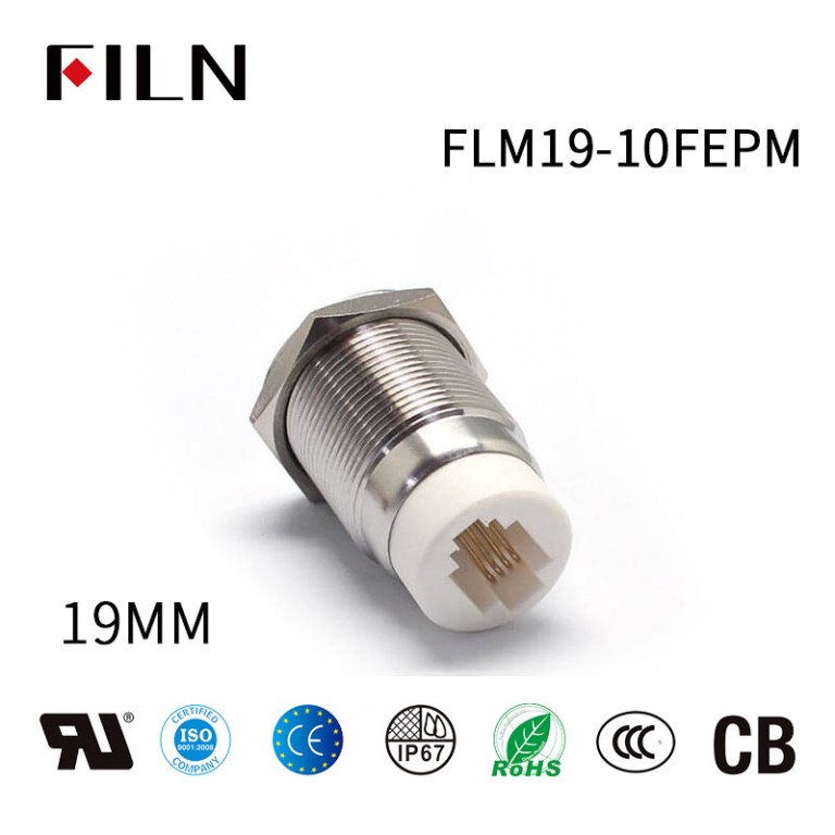 RJ9 Connector Telefoonpropskakelaar 19MM Easy Plug Button