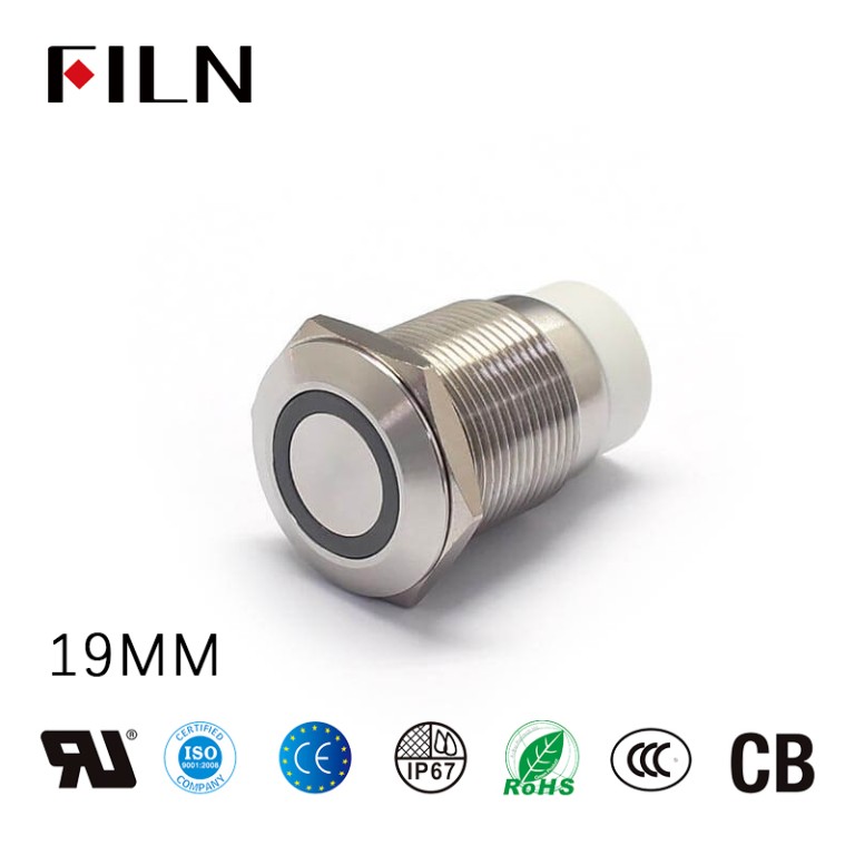 White push button switch RJ9 Connector Telephone Plug Switch 19MM Easy Plug Button