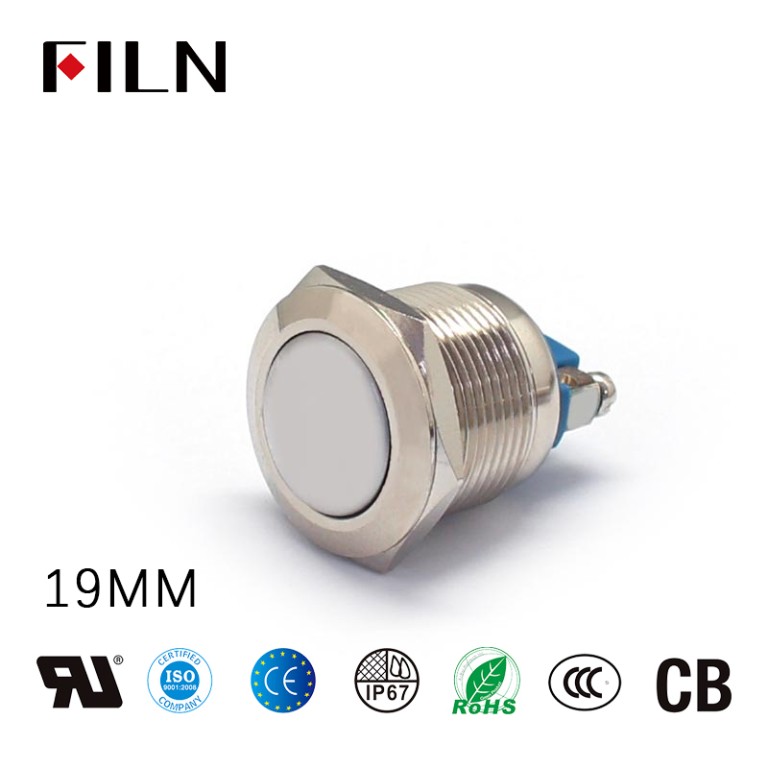 momentary button 19MM 10A 110V Screw Feet Exit Push Button Switch