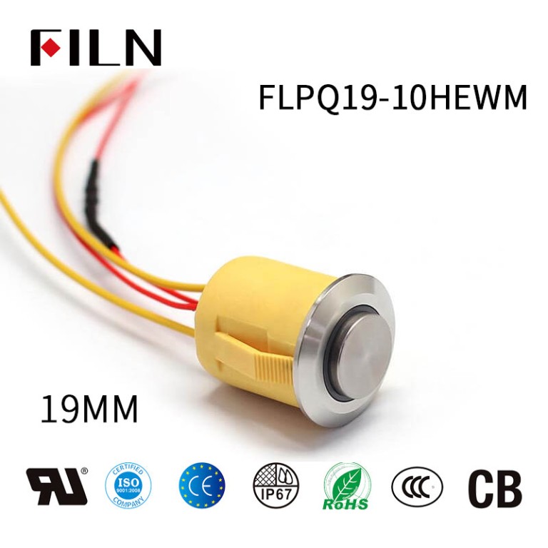 momentary-230V-AC-push-button-switch 19MM New Waterproof Momentary 230V AC Push Button Switch