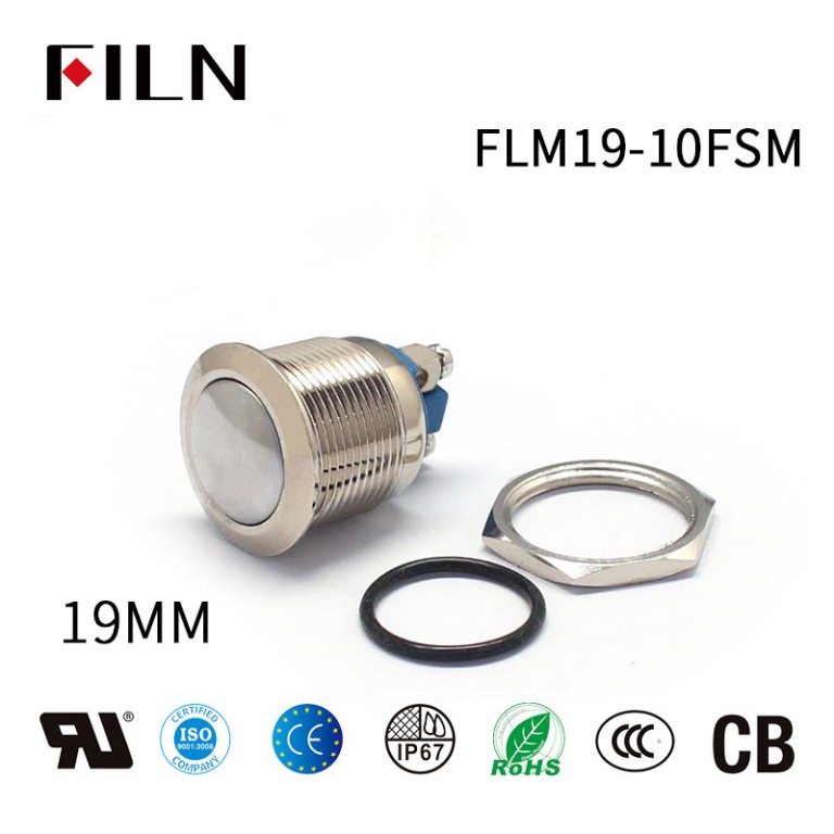 push-button-switch 19MM 10A 110V Screw Feet Exit Push Button Switch