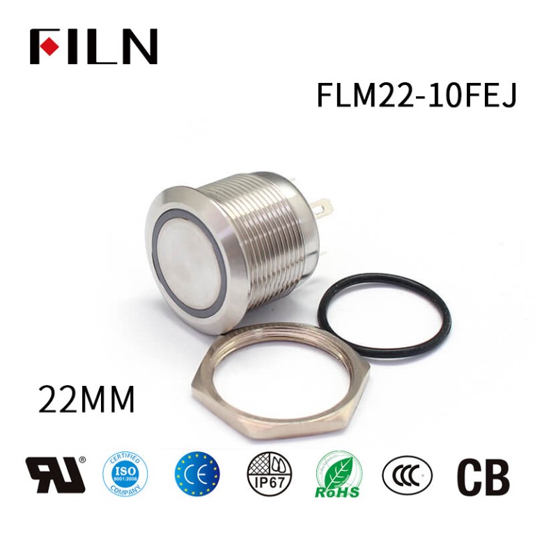 how to use 4 pin push button 22MM 220 VAC Switch Button 4pin 10A Blue Push Button Switch