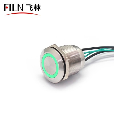 22mm 10A IP68 Blue Momentary 4 Pole Push Button Switch