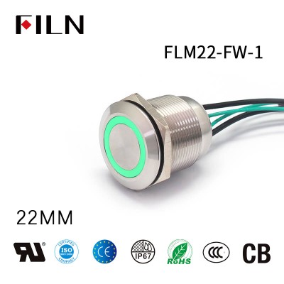 22mm 10A IP68 Blue Momentary 4 Pole Push Button Switch