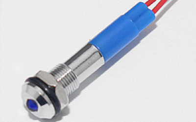 6MM 0.236 Inches Waterproof Metal Indicator Lamp With Wire