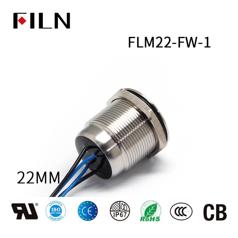 IP68-4-Pole-Push-Button-Switch 22mm 10A IP68 Blue Momentary 4 Pole Push Button Switch