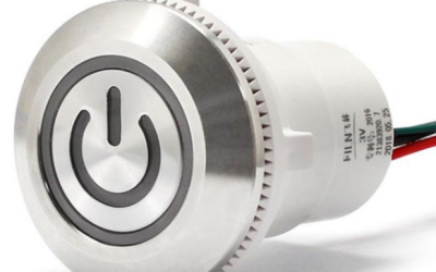 30MM IP67 Plastic Metal Push Button Switch With Wire