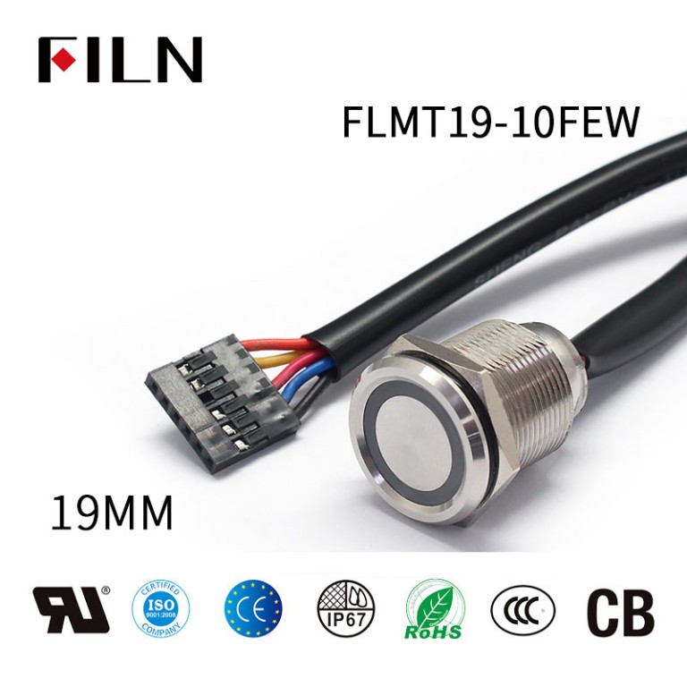 19mm push button switch wiring diagram New 19mm Touch Button Switch With Wire Waterproof Metal Push Button Switch