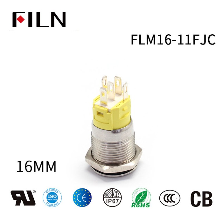 16mm-starter-switch FILN LED Ring Switch With Multi Color 5PIN Switches