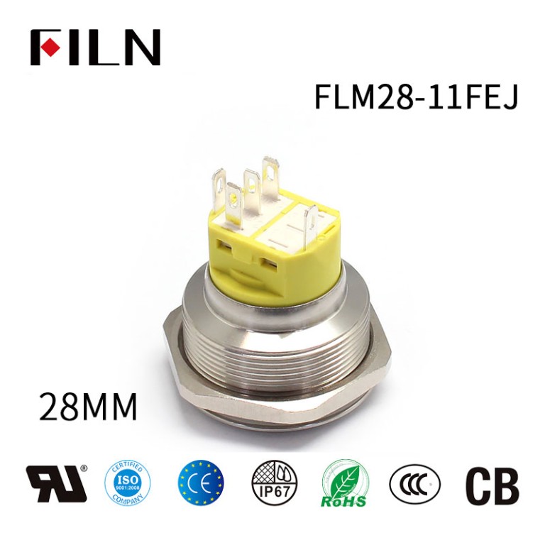 legrand switches 28MM LED Ring Button Metal Push Button Power Switch