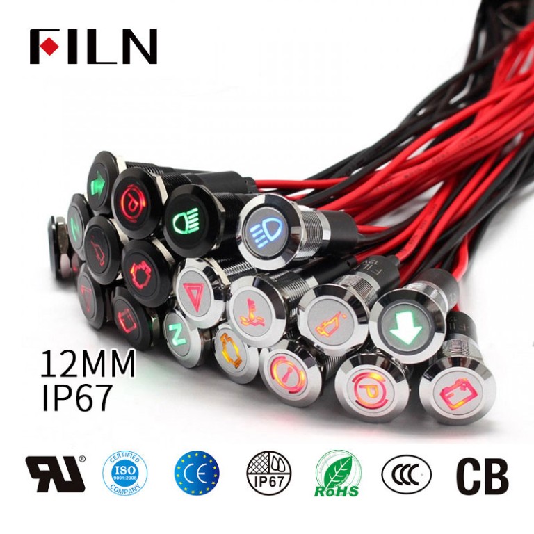 INDICATOR LIGHT 16MM Tire Indicator Light Green Fan Automobile Indicator Light