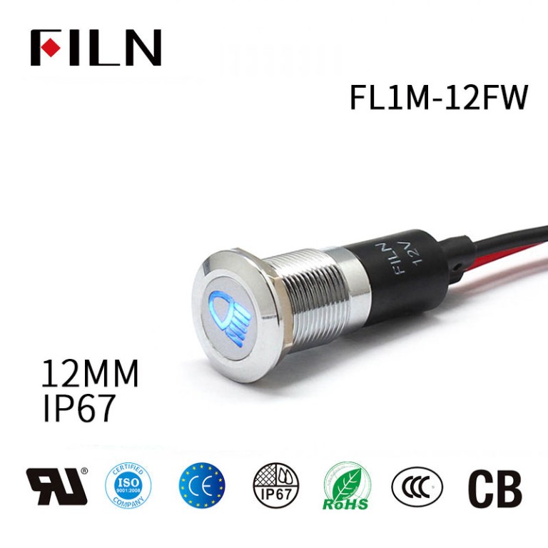12v Blou LED High Beam Indicator Light