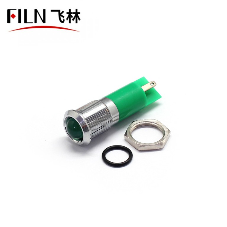 AC 220v led indicator light FILN AC 220V LED Indicator Light 14MM Green Door LED