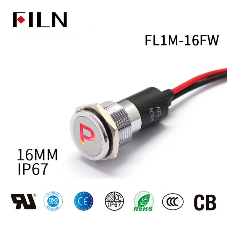 Park Slip Indicator Light LED-16mm 12v Red Park Slip Indicator Light LED Lamp Beads