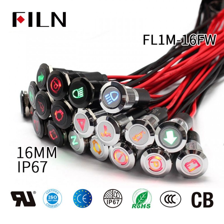 symbol-indicator-light 12V Red Trunk Open Automobile Indicator Light Seat Belt Indicator Light