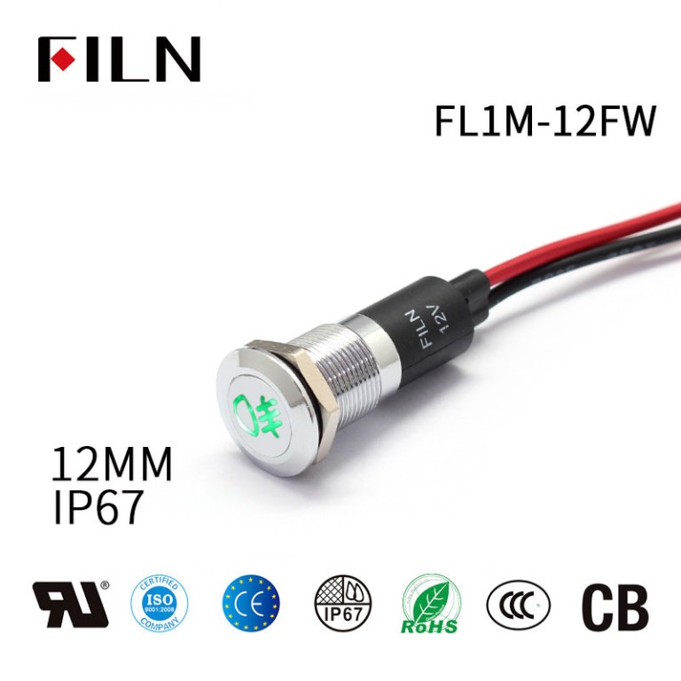 12V-Fog-light-indicator IP67 Fog Light Indicator Green Fog Lights On The Car