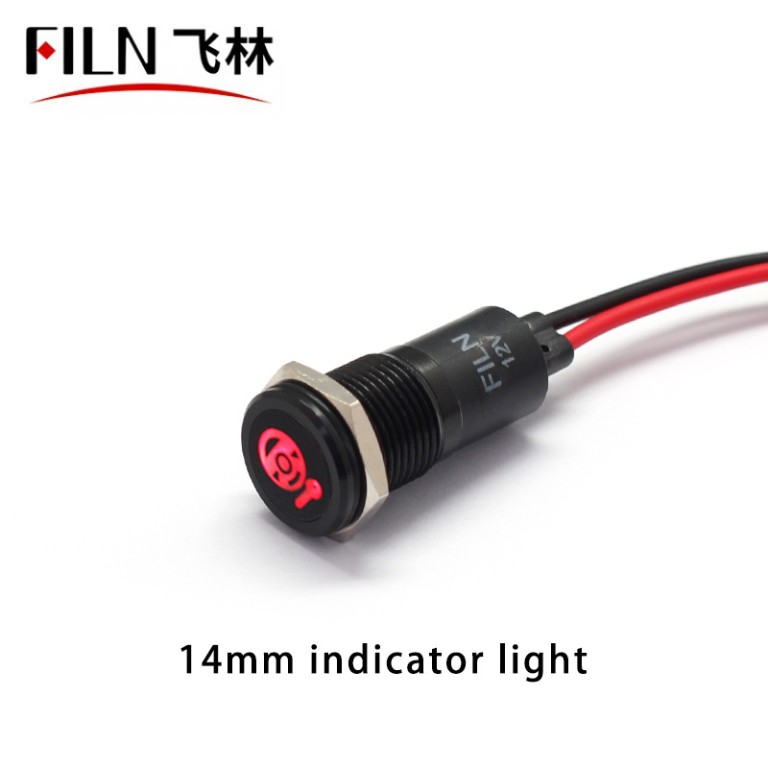 steering lock alarm 12V Steering Lock Alarm Indicator Light IP67 Imported LED Lamp Beads Red