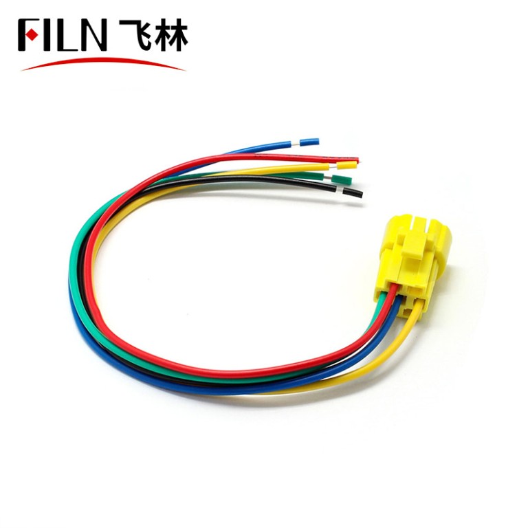Conector de cable con botón pulsador Cableado en línea de 4 cables Adaptador de enchufe para interruptor de 16 mm