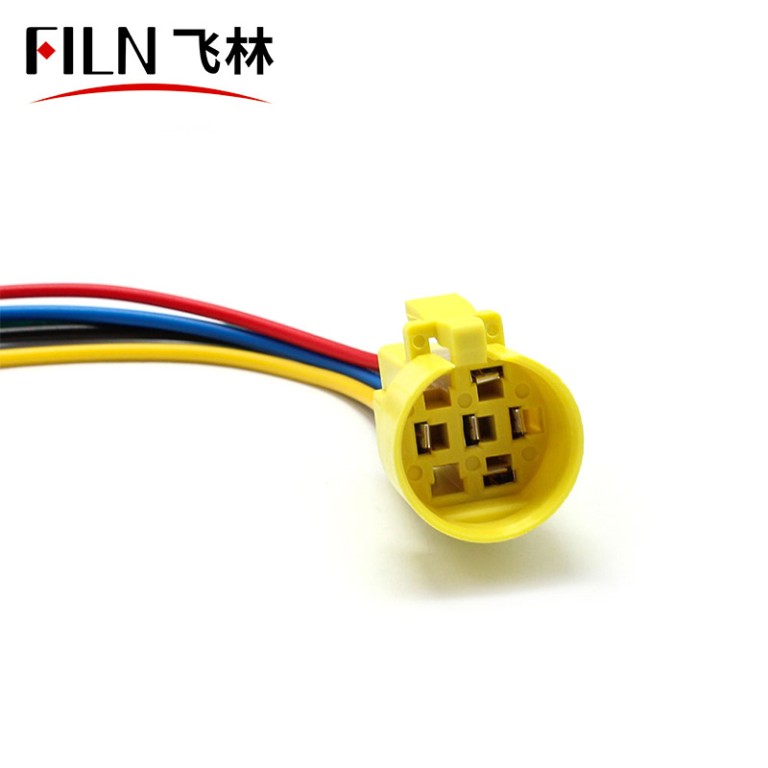 Conector de cable con botón pulsador Cableado en línea de 4 cables Adaptador de enchufe para interruptor de 16 mm