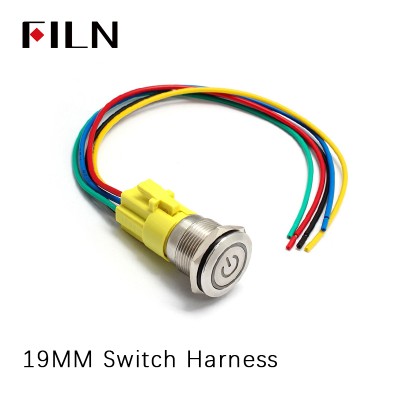 Arnés de 19 mm (para interruptor, tipo iluminado, 2NO2NC) Conector de interruptor