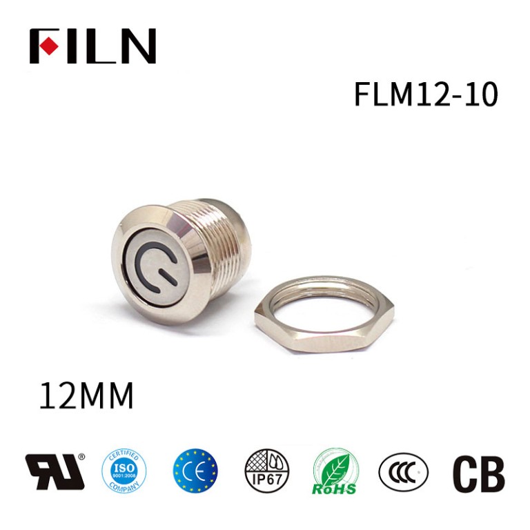 Mini-Push-Button FILN Mini Push Button Switch ON OFF 12 MM 12V-220V